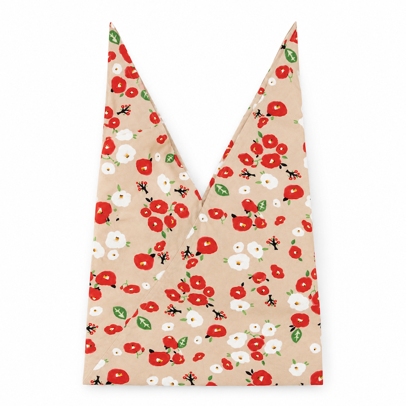 Japanische Furoshiki-Tasche - Kamelie