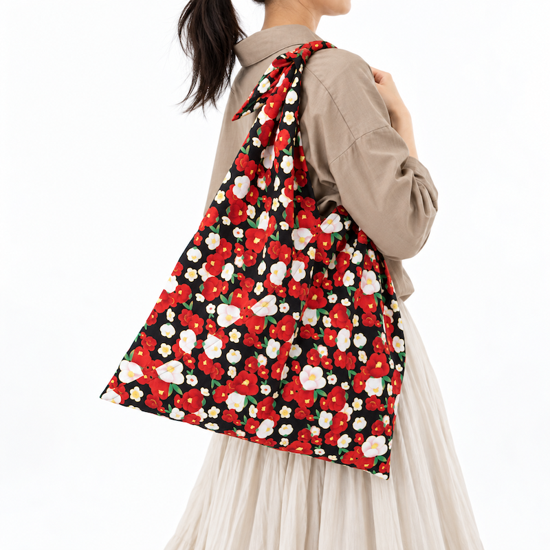 Japanische Furoshiki-Tasche - Tsubaki