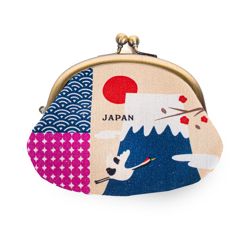 Japanische Gamaguchi-Geldbörse - Fuji