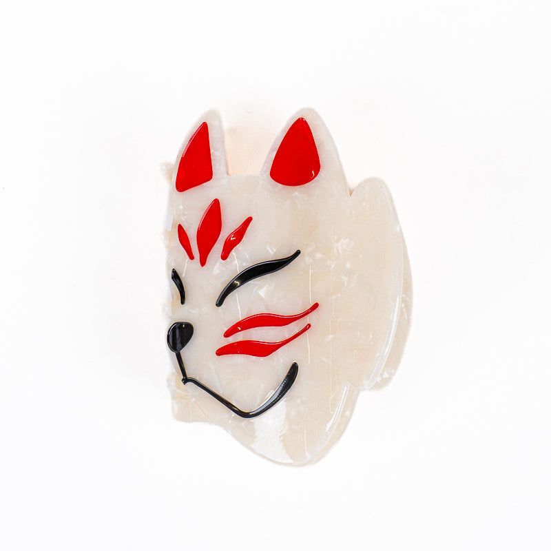 Japanische Haarklammer Kitsune-Maske