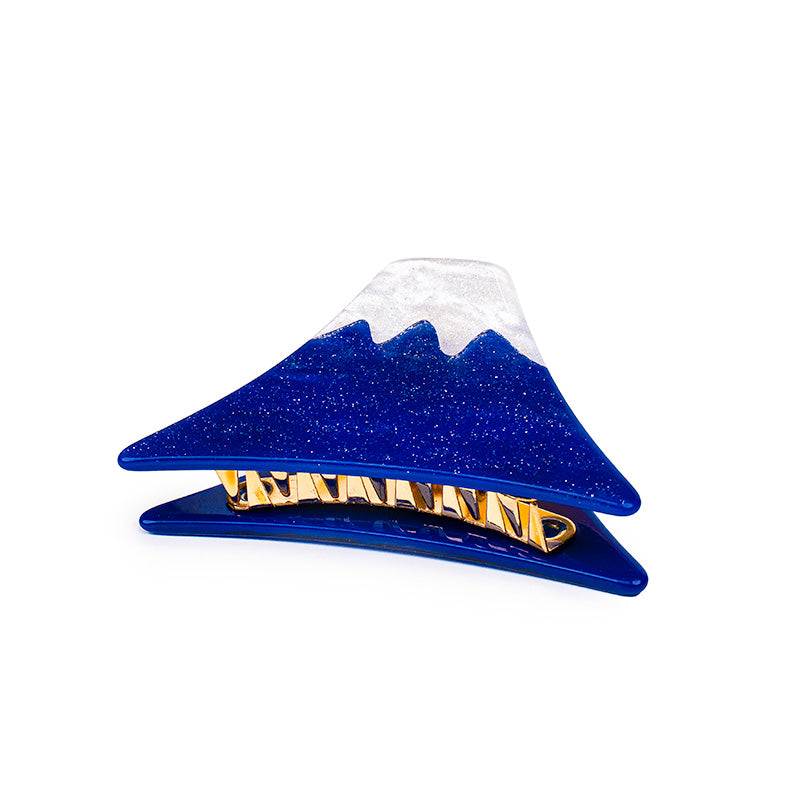 Japanische Haarspange - Fuji Berg Blau