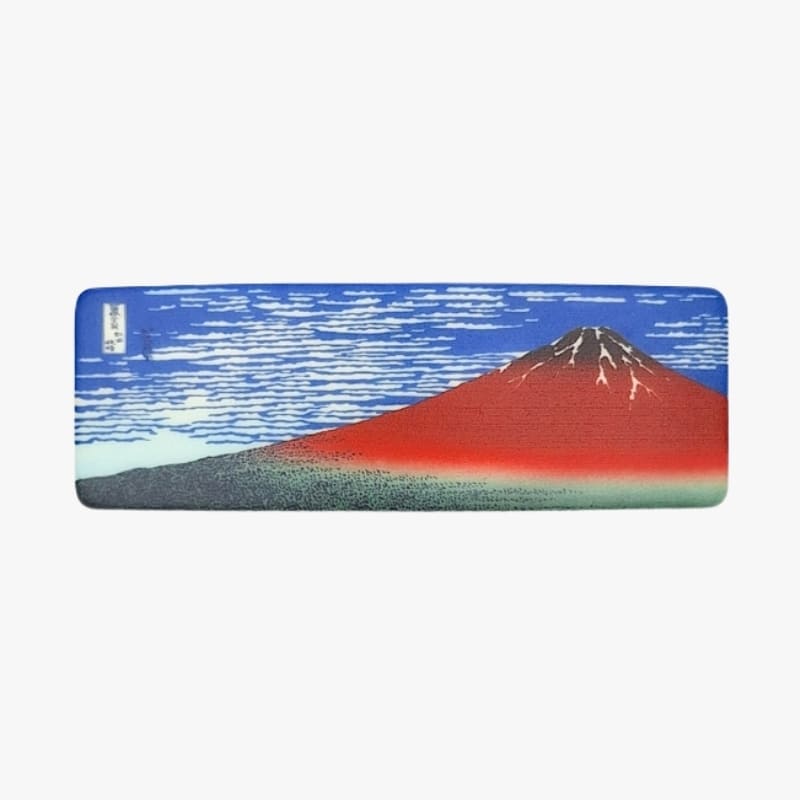 Japanische Haarspange Mont Fuji Rot