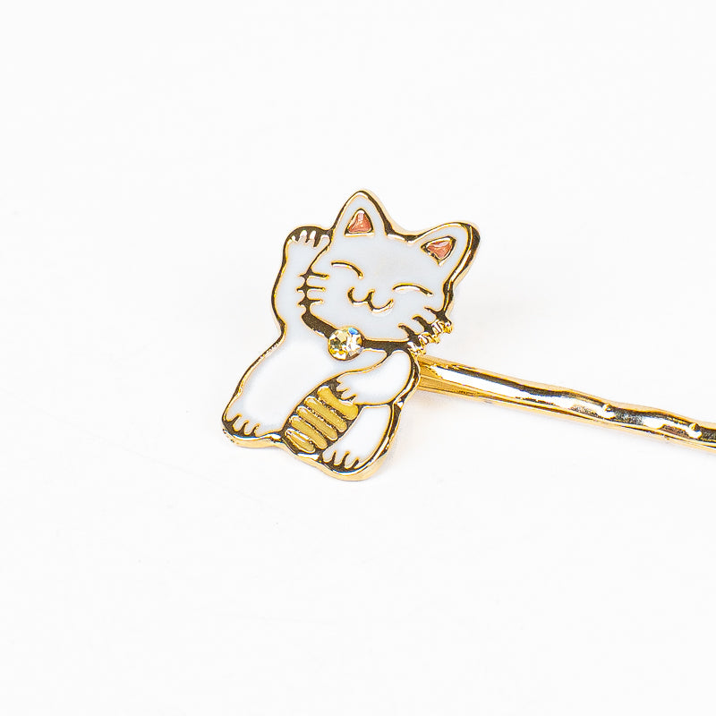 Japanische Haarspangen Maneki-Neko & Sakura