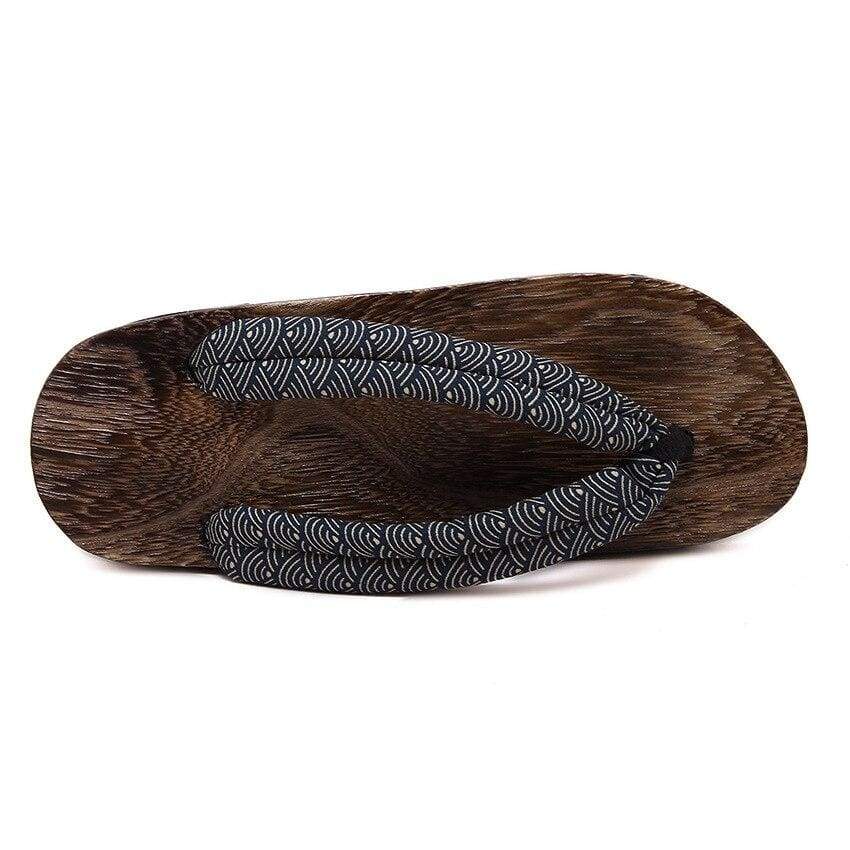 Japanische Holzsandalen - Geta Seigaiha Herren