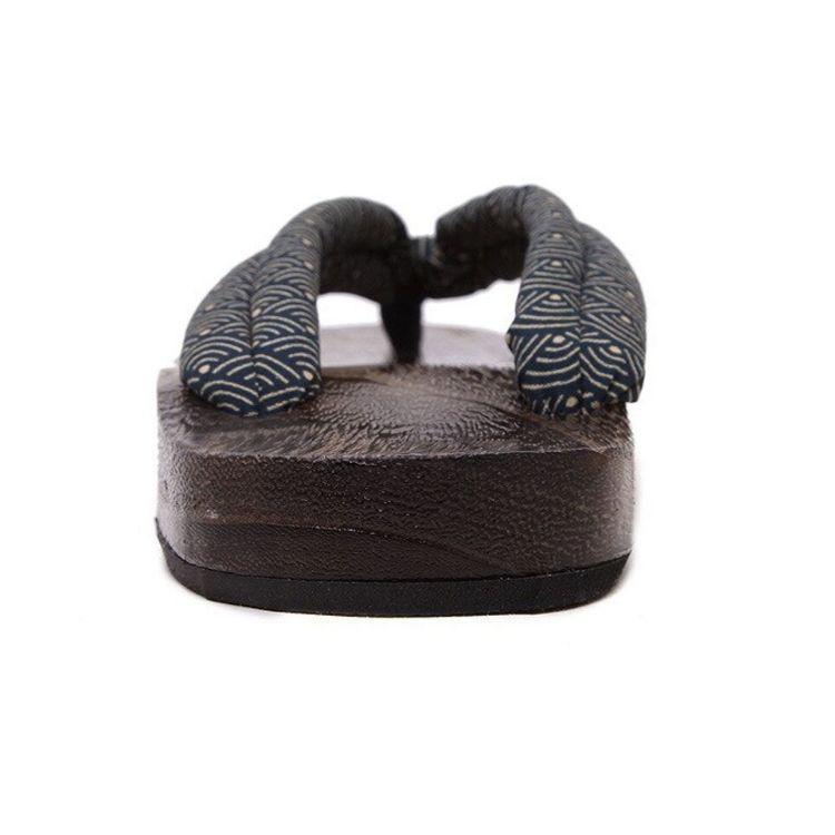 Japanische Holzsandalen - Geta Seigaiha Herren