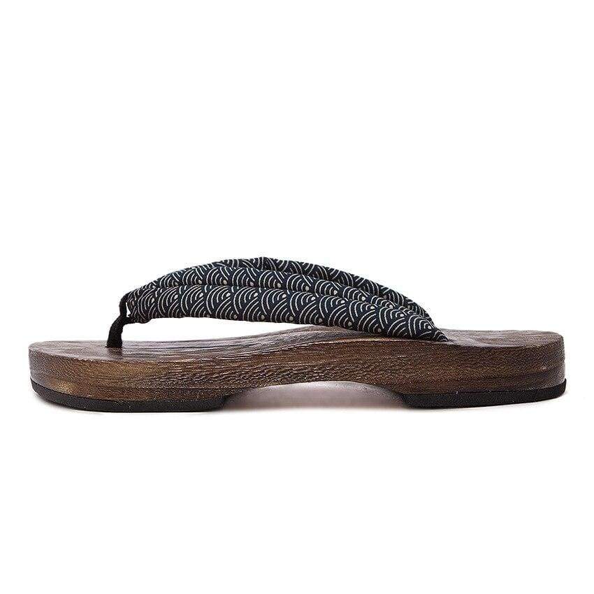 Japanische Holzsandalen - Geta Seigaiha Herren