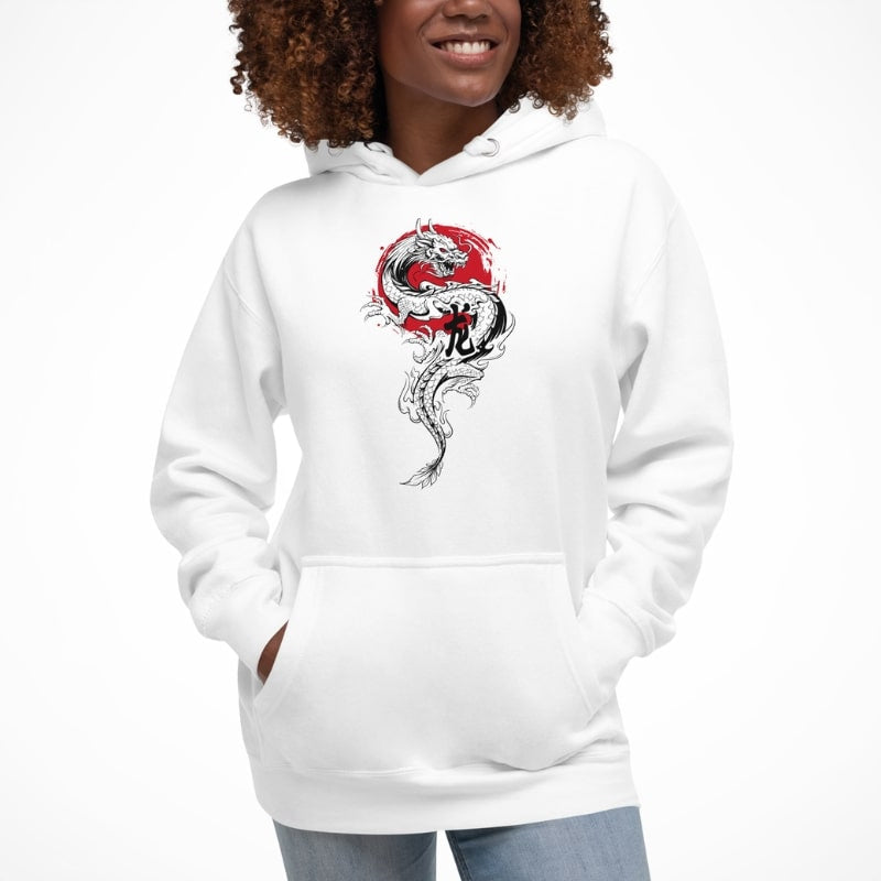 Japanische Hoodie - Dragon & Sun