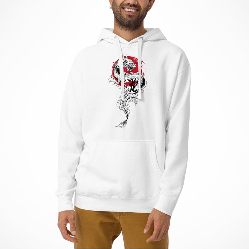 Japanische Hoodie - Dragon & Sun