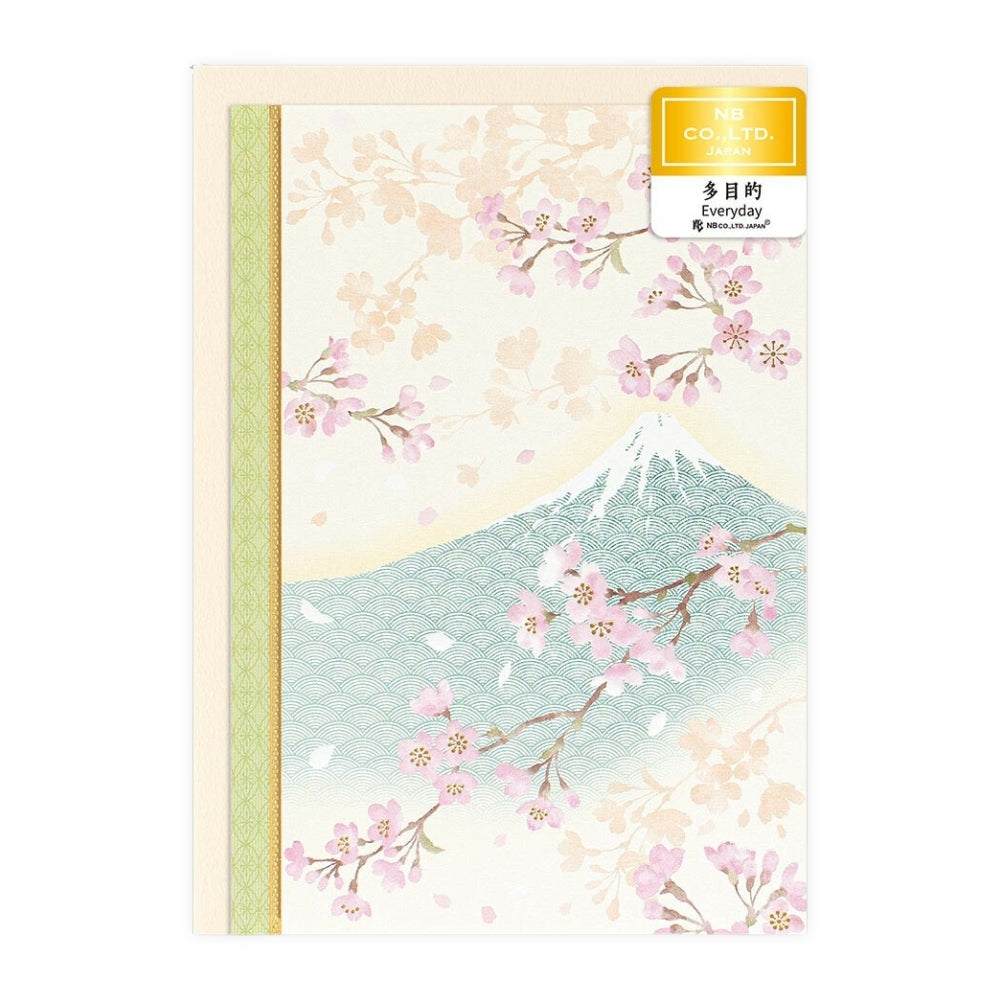 Japanische Karte - Fuji & Kirschblüten