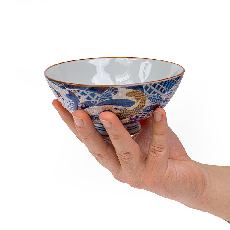 Japanische Keramikschale Koi-Karpfen