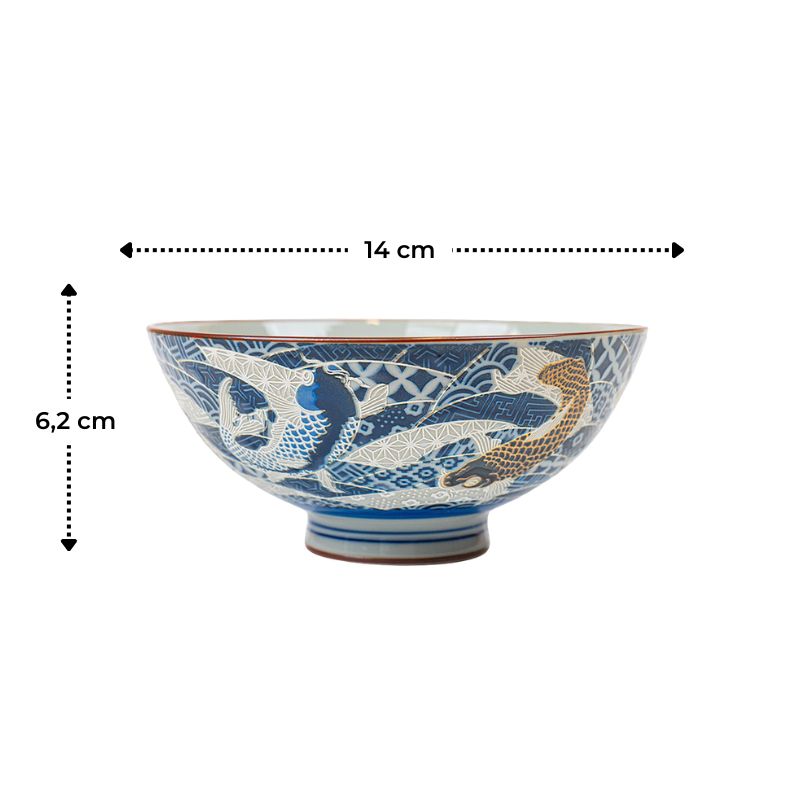 Japanische Keramikschale Koi-Karpfen