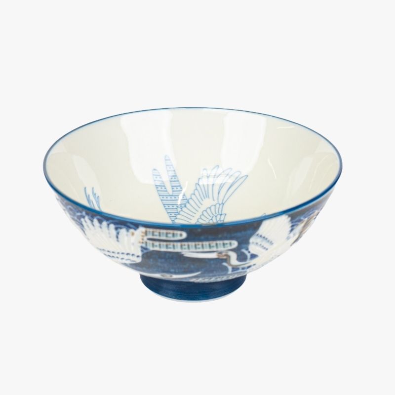 Japanische Keramische Schale – Tsuru Kranich