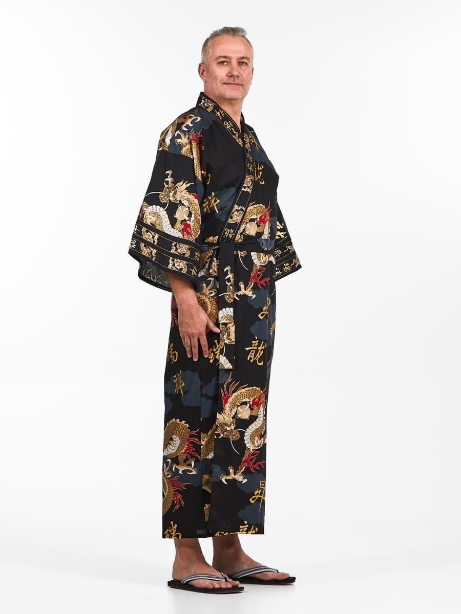 Japanische Kimono Herren - Drache Einheitsgröße