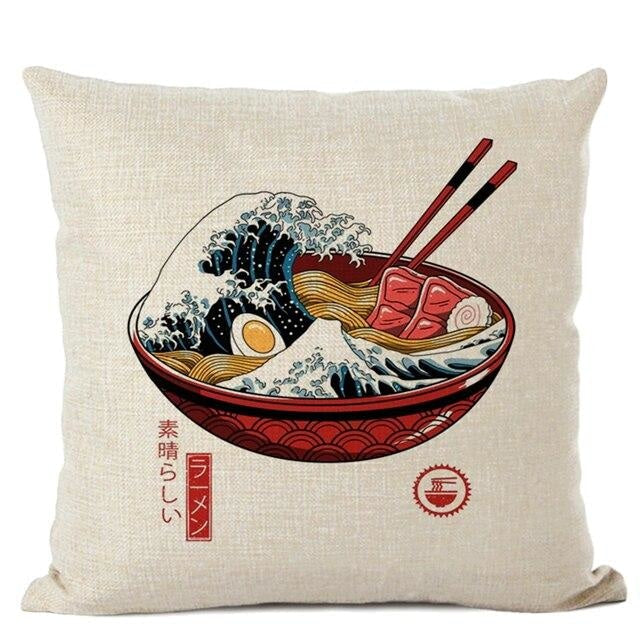 Japanische Kissenbezüge - Wave Ramen