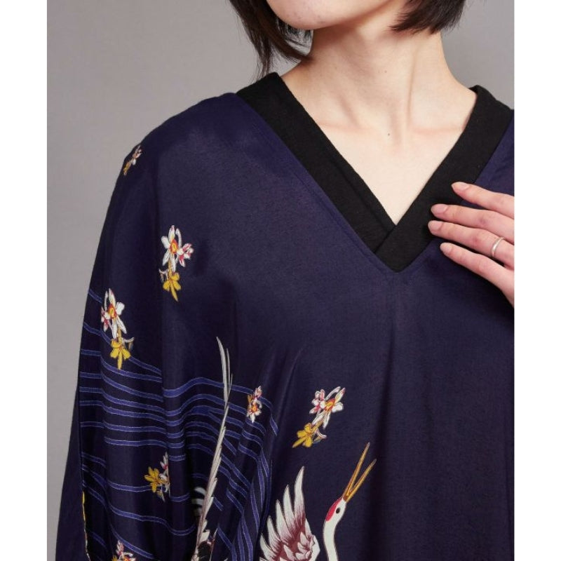 Japanische Kleider Damen - Kranich