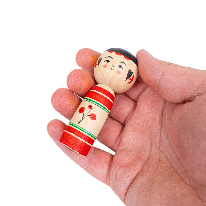 Japanische Kokeshi-Puppe - Umeko Pflaumenblüte - 7,5 cm