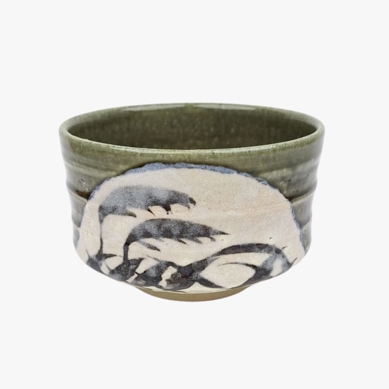 Japanische Matcha-Schale Oribe Ashi