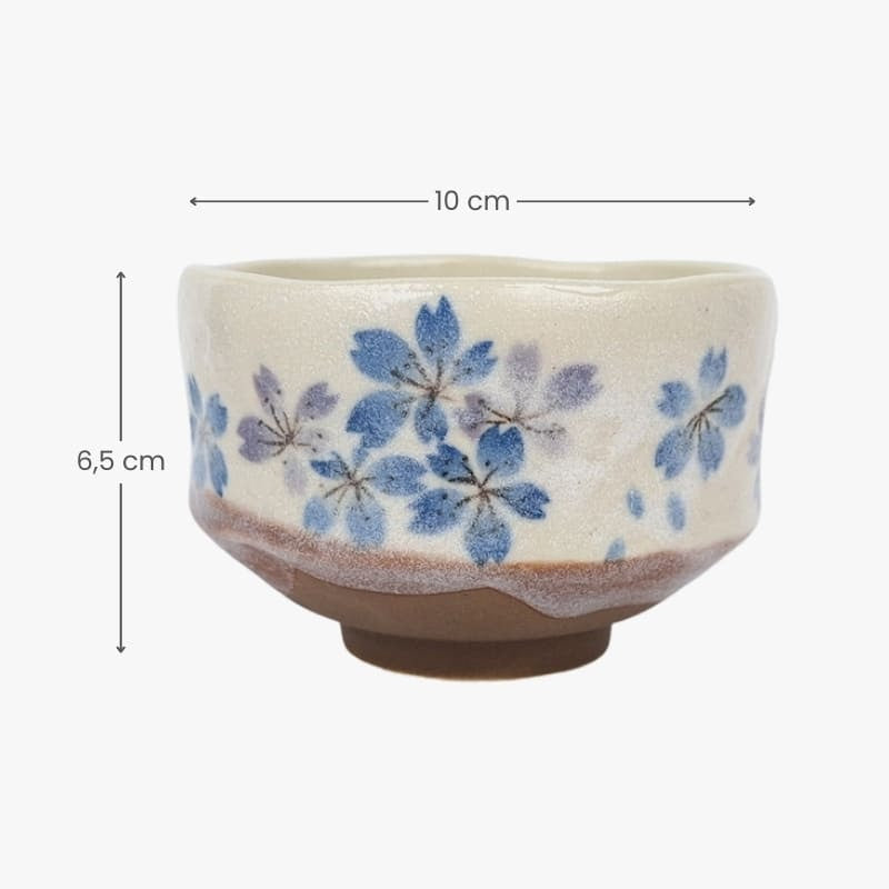Japanische Matcha-Schale - Sakura Blau