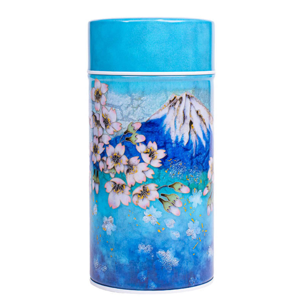Japanische Metall-Teedose - Fuji und Blauer Himmel