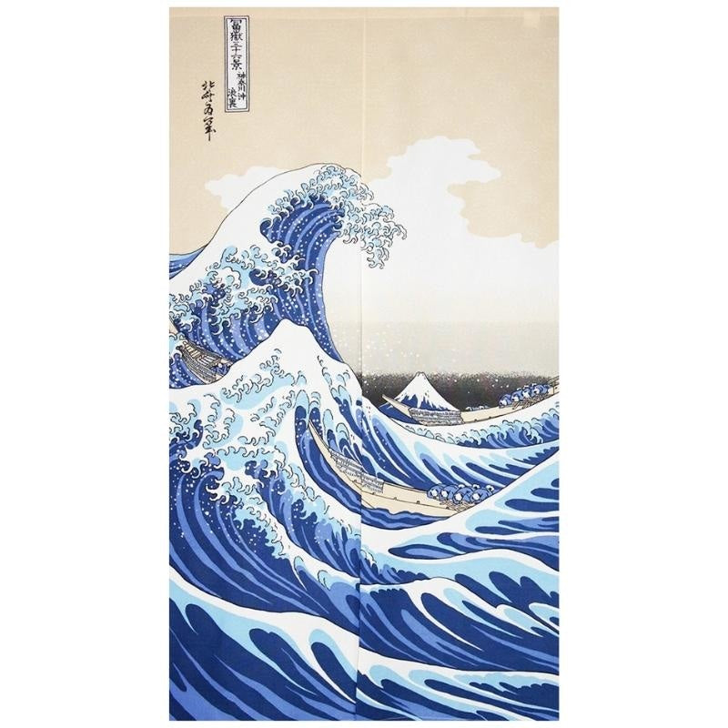 Japanische Noren - Große Welle