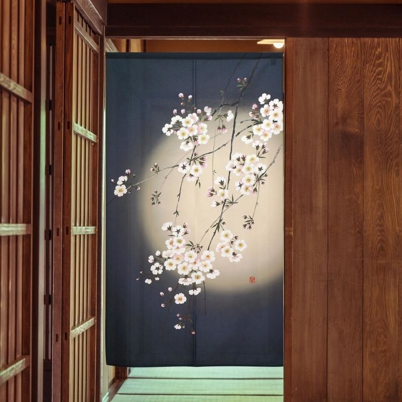 Japanische Noren - Mondschein