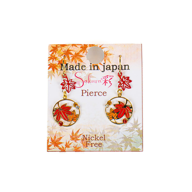 Japanische Ohrringe Herbstblätter