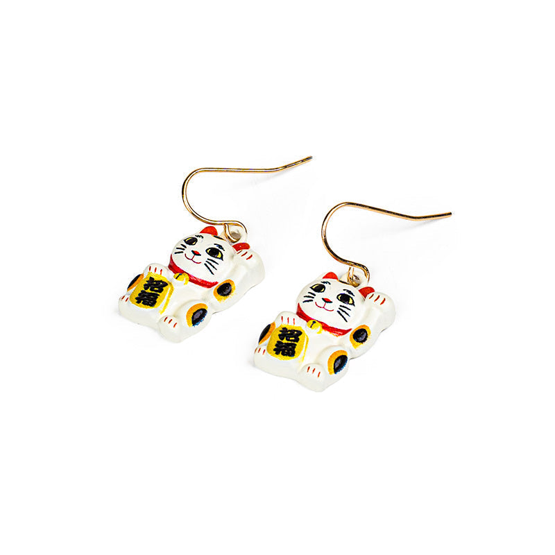 Japanische Ohrringe - Maneki Neko