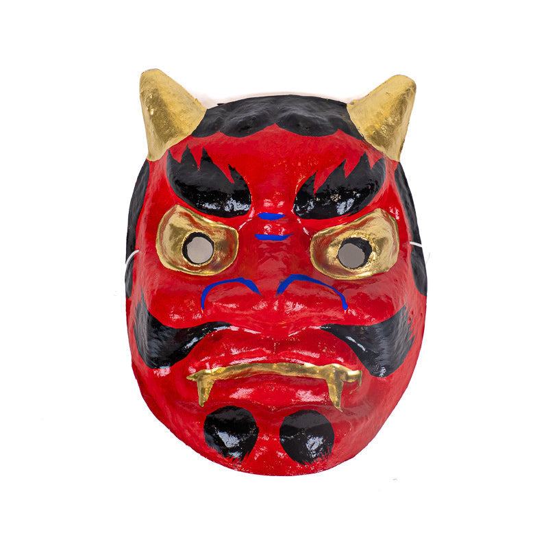 Japanische Oni-Maske aus Pappmaché - Rot