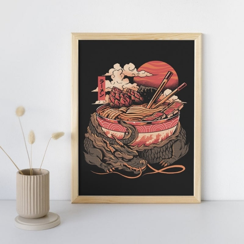Japanische Poster - Dragon Ramen A3