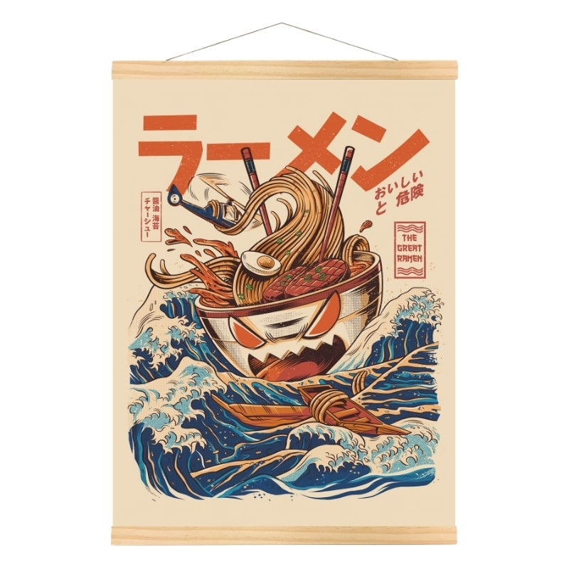 Japanische Poster - The Great Ramen of Kanagawa A3