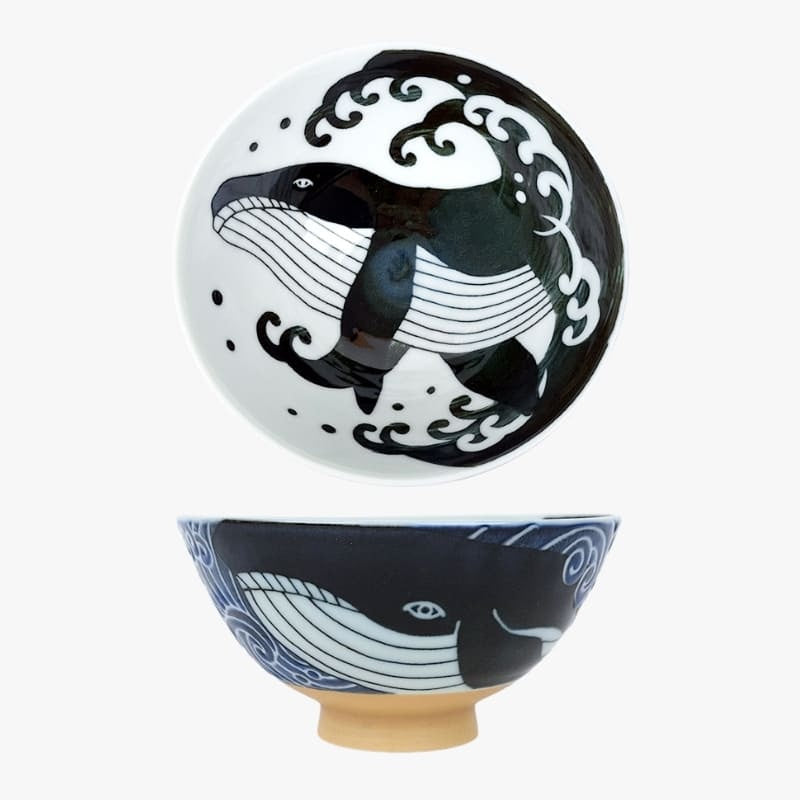 Japanische Reisschale - Wal
