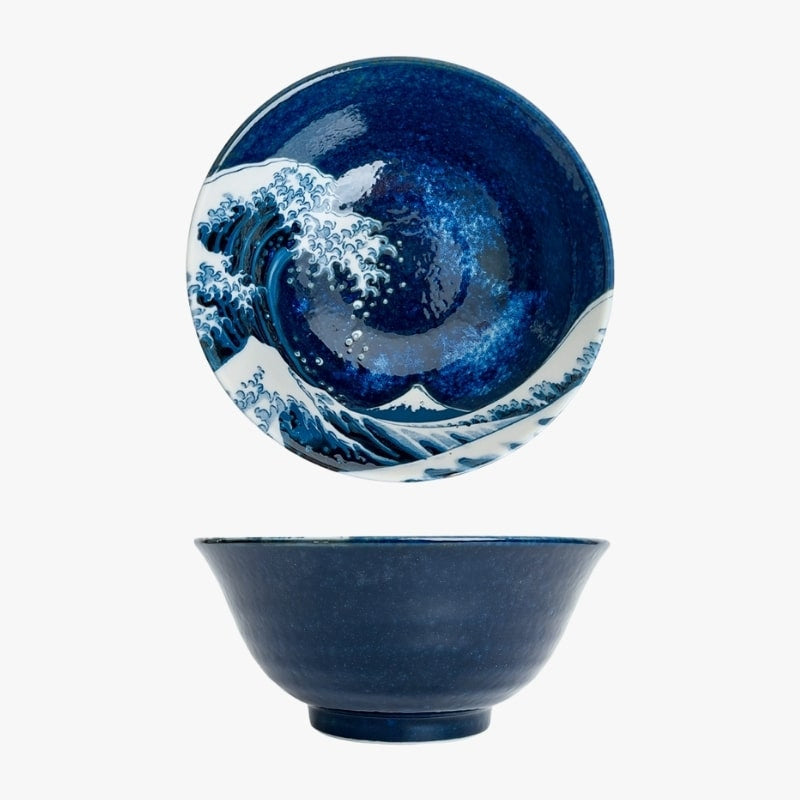 Japanische Schale - Kanagawa Blau