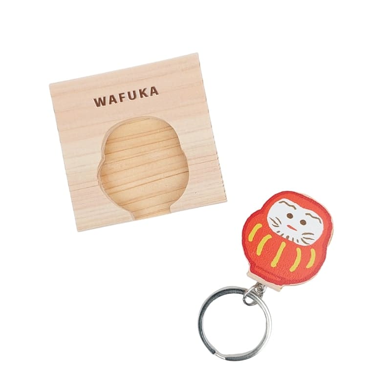 Japanische Schlüsselanhänger - Daruma Zypresse