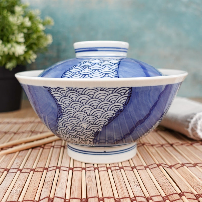 Japanische Schüssel Donburi - Seigaiha