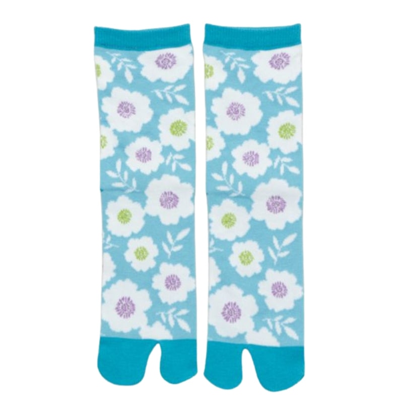 Japanische Socken mit Blumen
