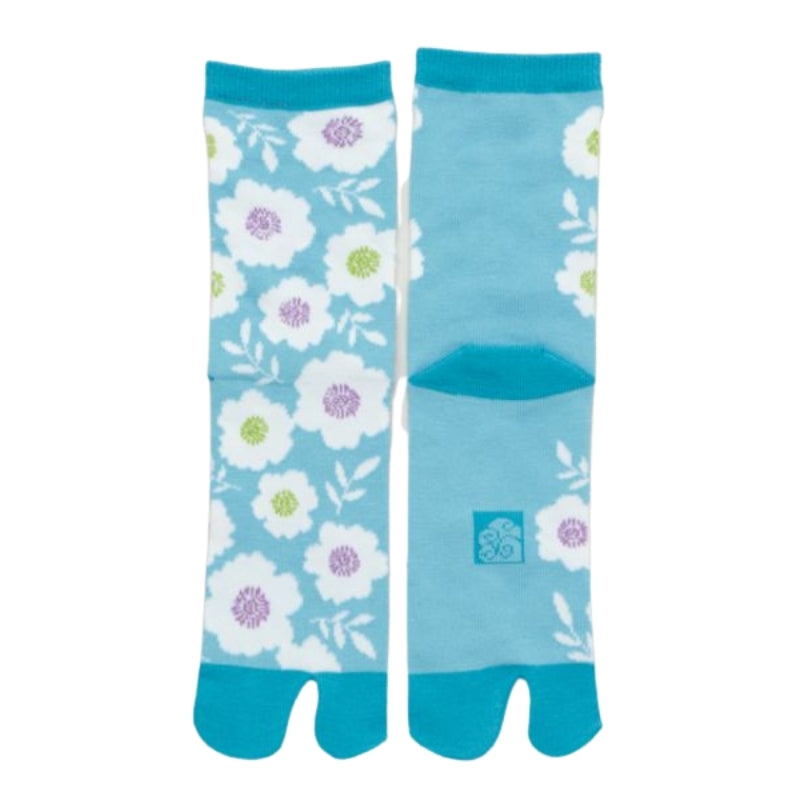 Japanische Socken mit Blumen