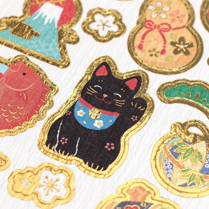 Japanische Sticker - Glücksbringer