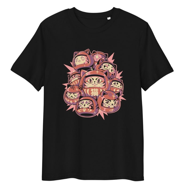 Japanische T-Shirt - Daruma Cat S