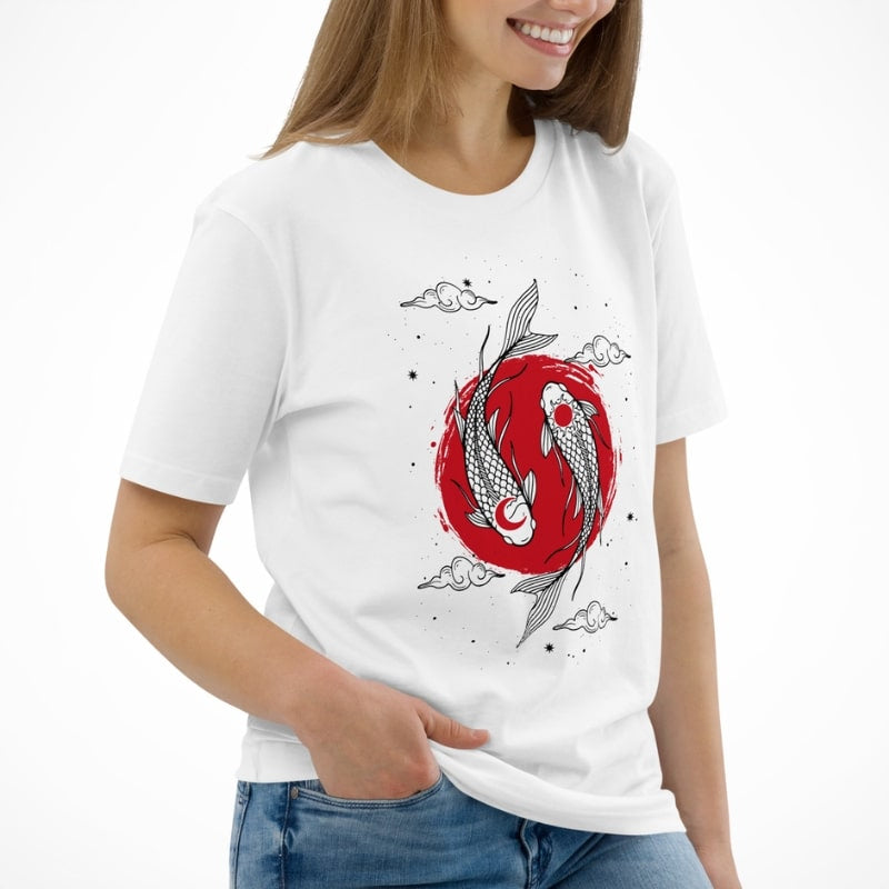 Japanische T-Shirt - Duo Koi-Karpfen