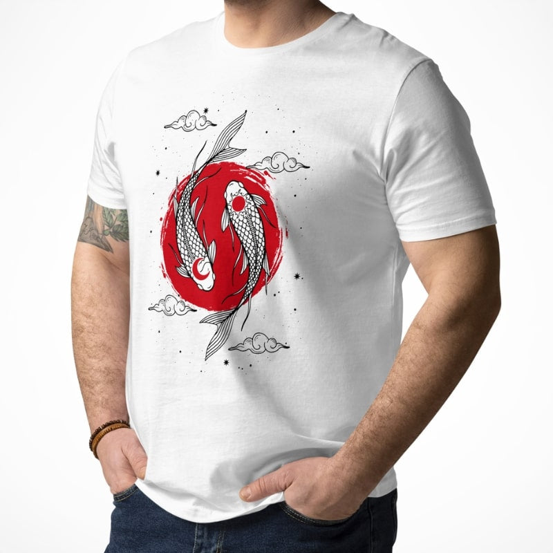 Japanische T-Shirt - Duo Koi-Karpfen