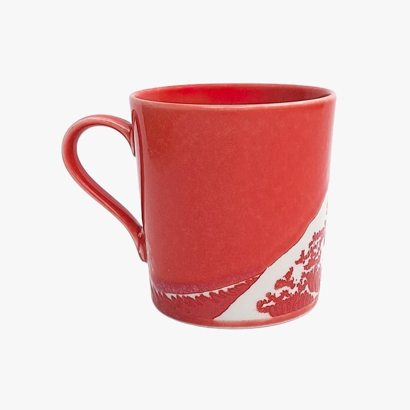 Japanische Tasse - Kanagawa Rot