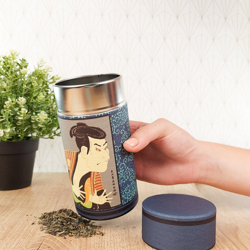 Japanische Teedose Ukiyo-e