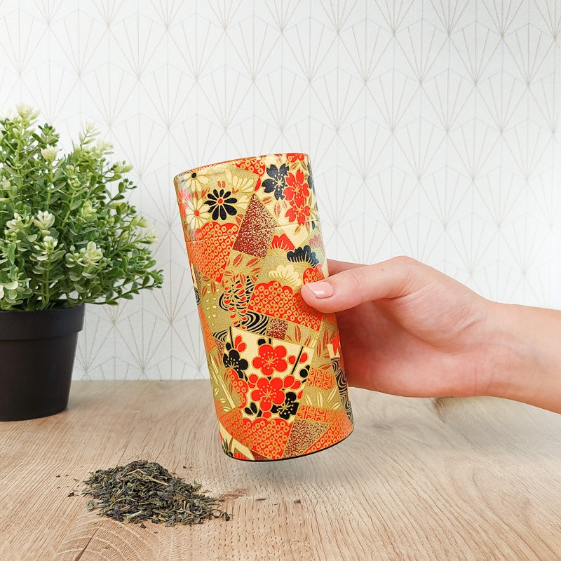 Japanische Teedose Washi Hana