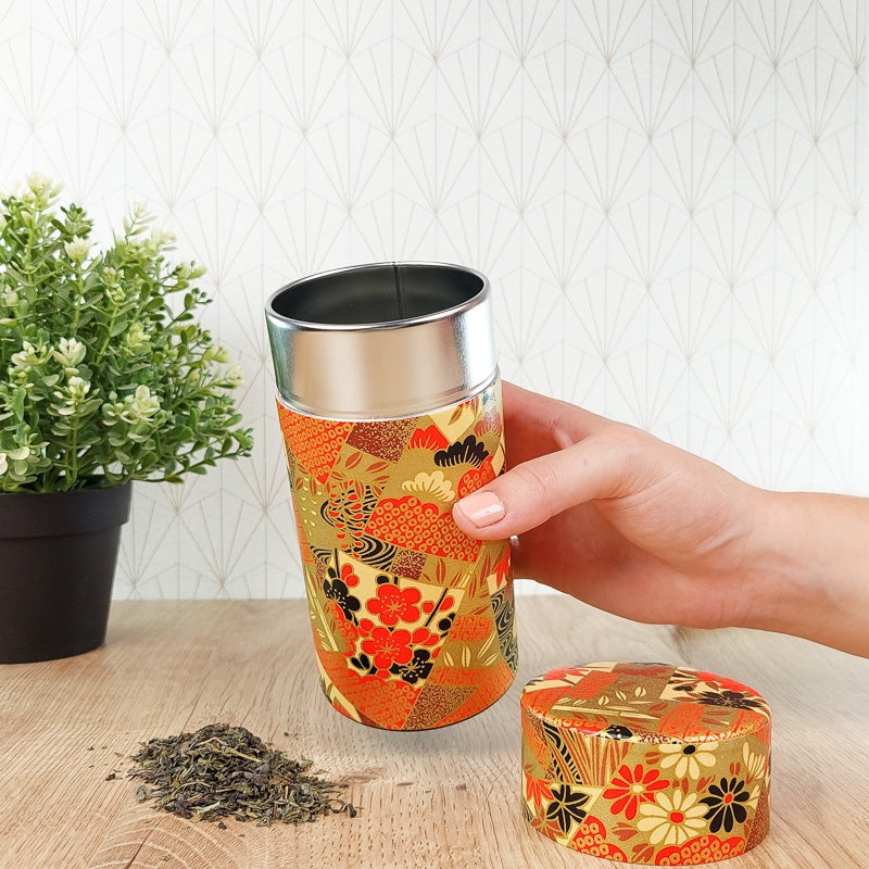 Japanische Teedose Washi Hana