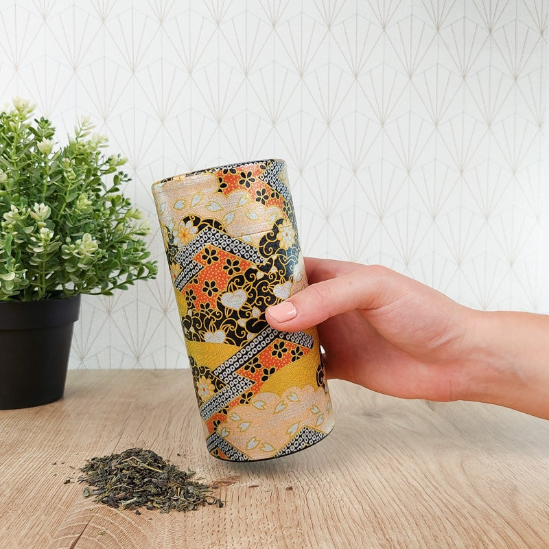 Japanische Teedose Washi Luxe