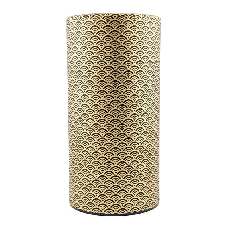 Japanische Teedose - Washi Seigaiha