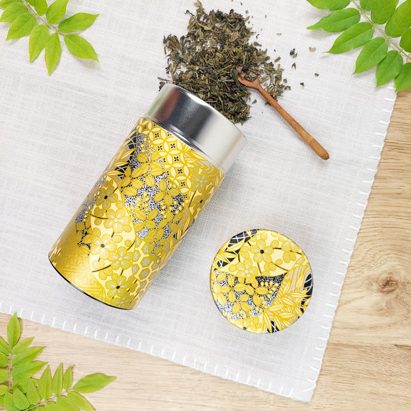 Japanische Teedose Washi Vergoldet
