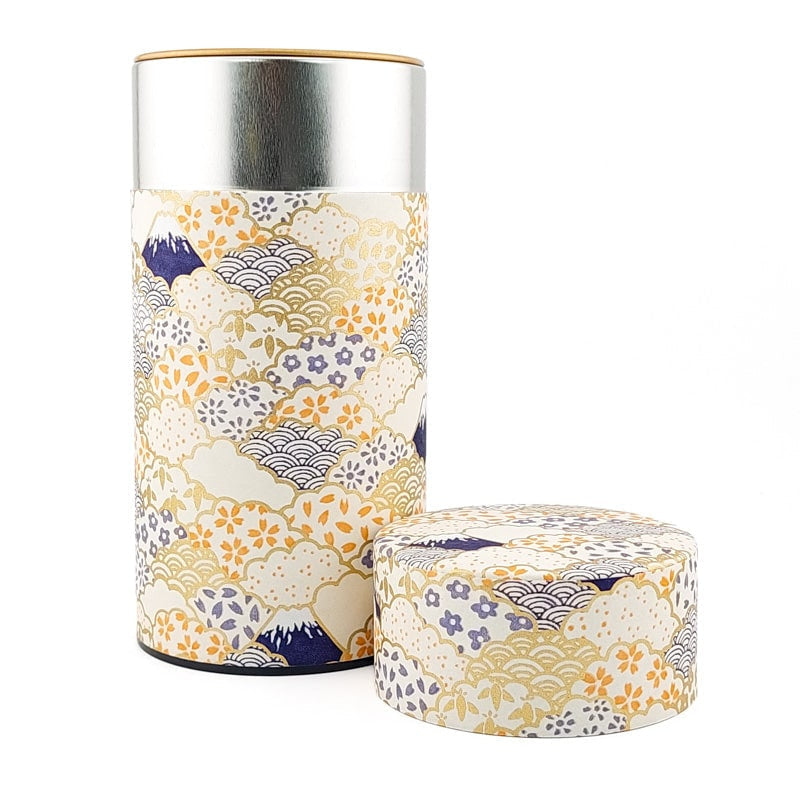 Japanische Teedose - Yuzen Washi