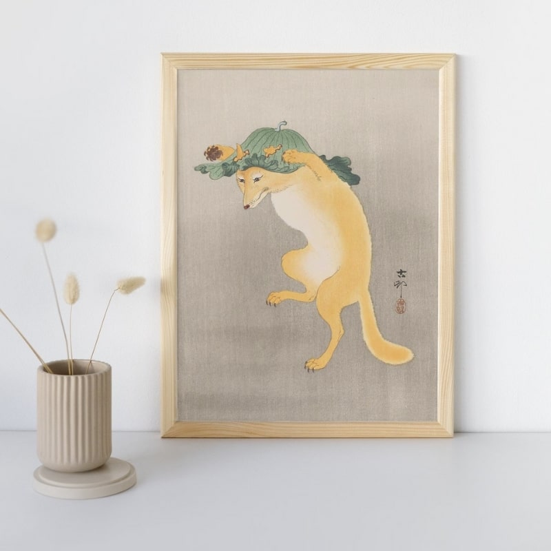 Japanische Wandbilder - Kitsune A3