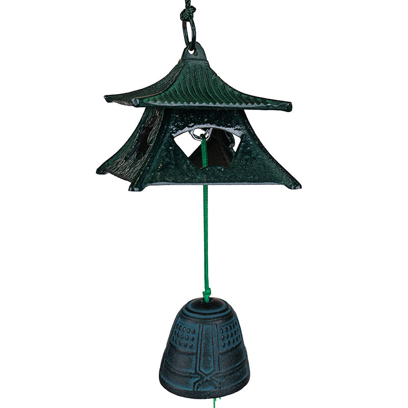 Japanische Windglocke Fūrin – Nanbu Gusseisen & Tempelpavillon